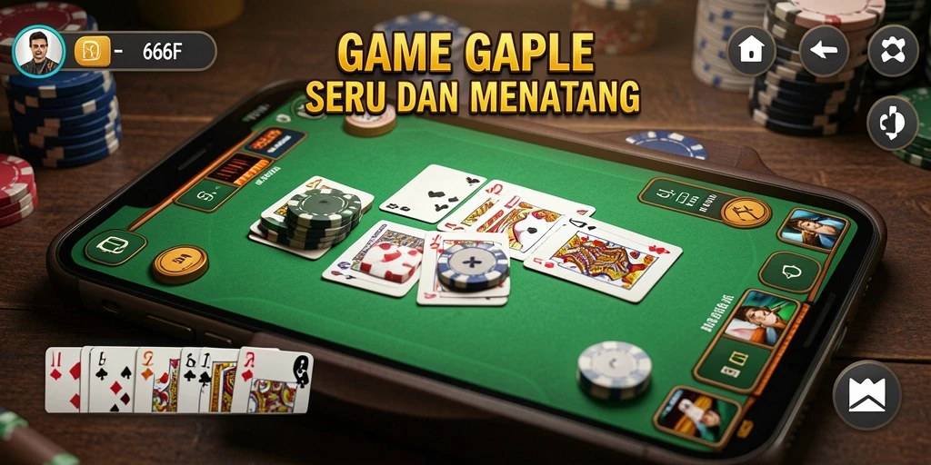 Screenshot <strong>666F</strong> menampilkan permainan Gaple yang seru dan mengasyikkan.