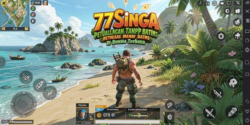 Screenshot gameplay 77SINGA menampilkan eksplorasi dunia terbuka yang mendebarkan.