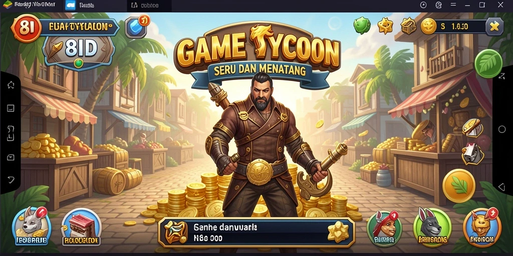 Skrinsut gameplay 8ID yang menampilkan pengalaman bermain Tycoon.
