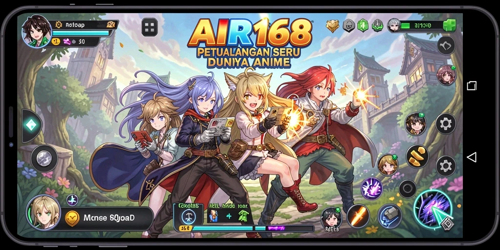 Screenshot menunjukkan aksi seru karakter Anime dalam pertempuran.