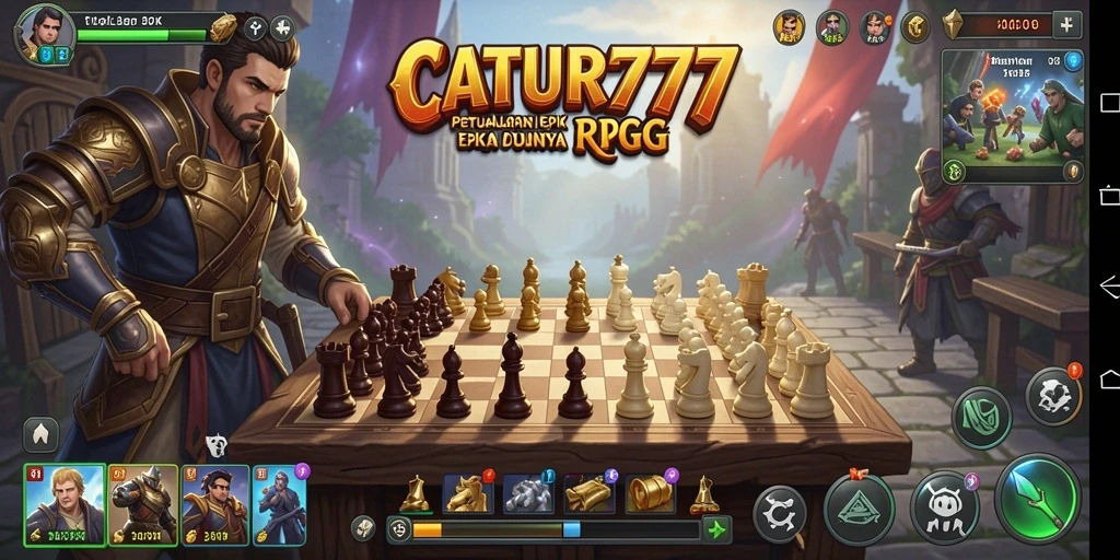 Gameplay seru CATUR777 dengan elemen RPG yang unik.