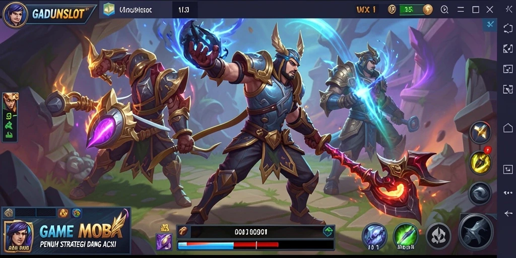 Tampilan menarik dari gameplay intens GADUNSLOT.