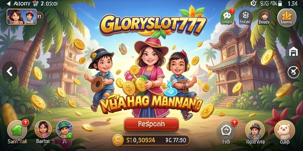 Tampilan gameplay menarik dari GLORYSLOT777 dengan berbagai tema.