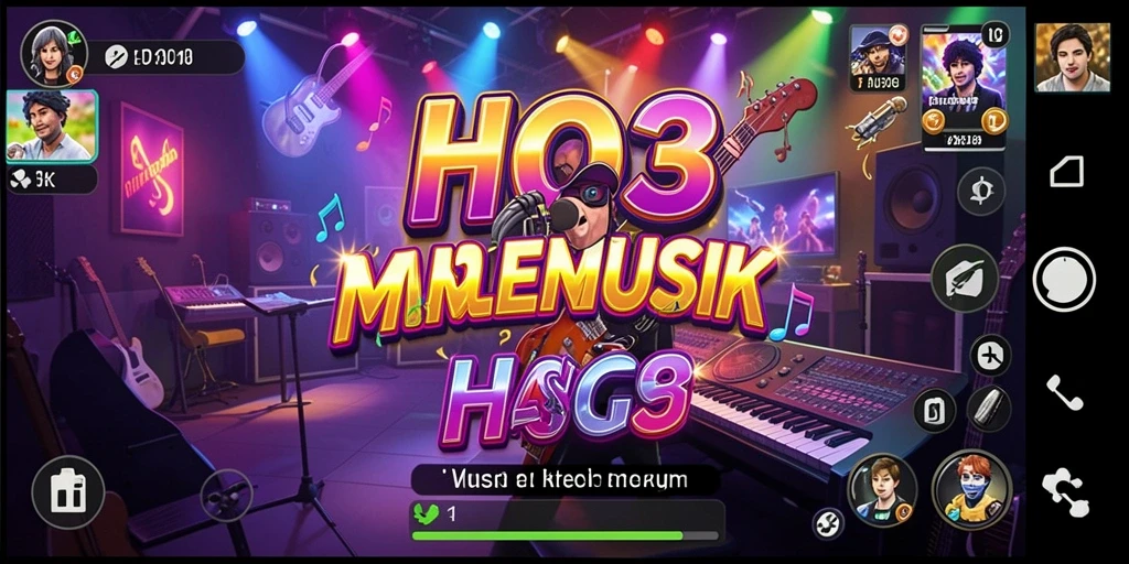 Tampilan gameplay HO3 yang menampilkan keseruan bermain musik.