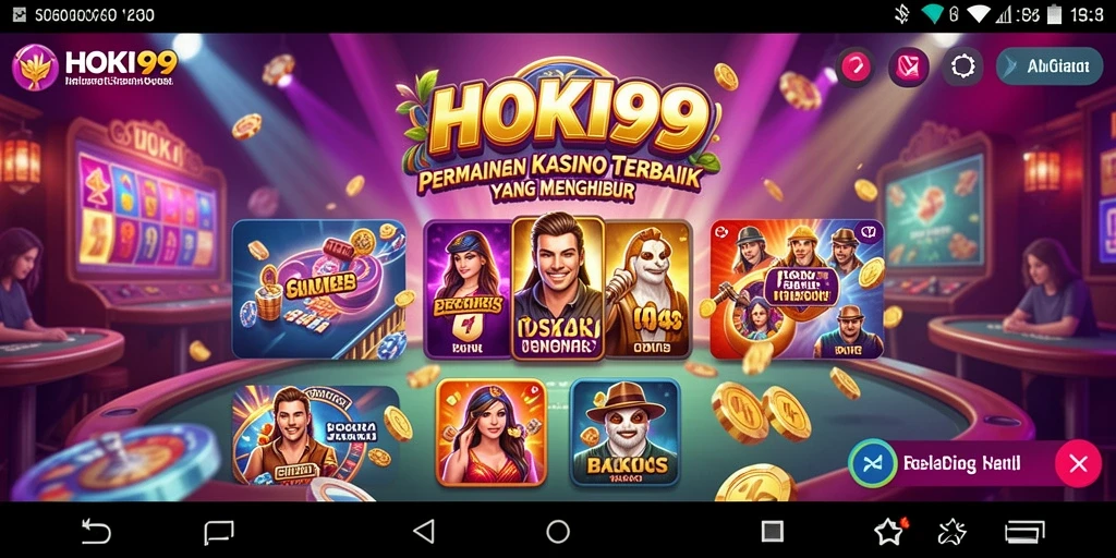 Tampilan menarik HOKI99 dengan gameplay kasino yang seru.
