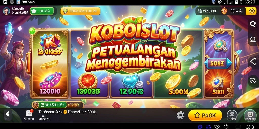 Tampilan gameplay KOBOISLOT yang menakjubkan dan penuh aksi.