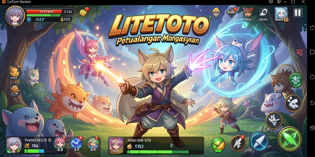 Screenshot LITETOTO menampilkan aksi seru dalam dunia Anime.