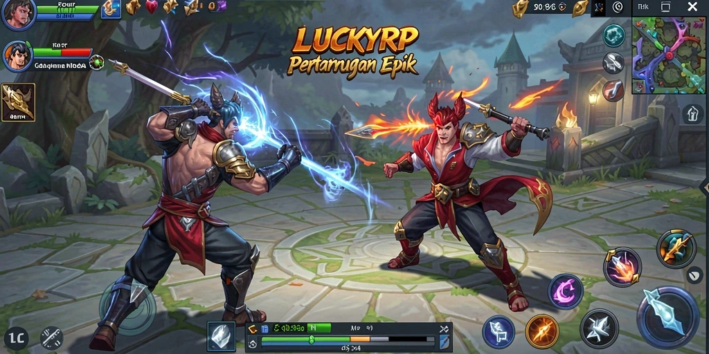 Tampilan gameplay LUCKYRP yang seru dan kompetitif.