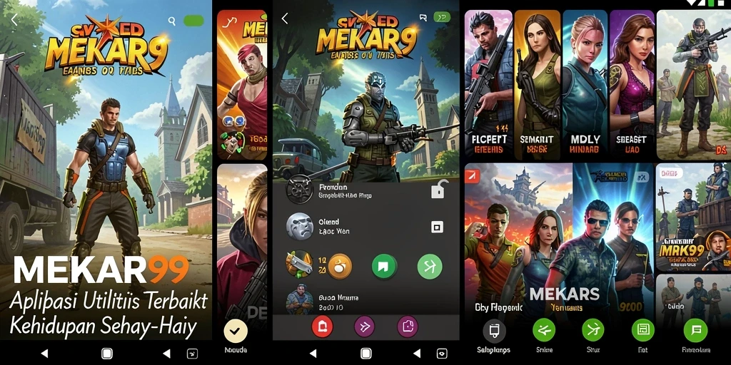 Screenshot utama MEKAR99 menampilkan antarmuka aplikasi yang intuitif.