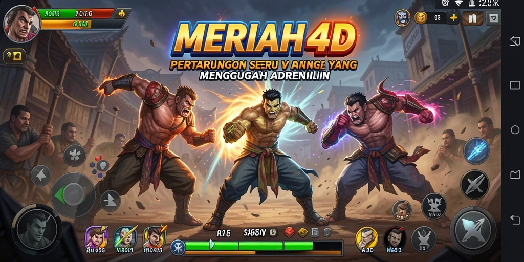 Tampilan gameplay seru dari pertarungan di MERIAH4D.
