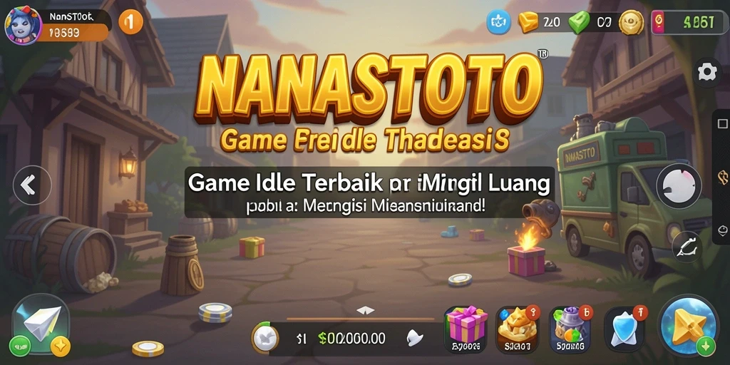 Screenshot gameplay NANASTOTO saat karakter sedang mengumpulkan sumber daya.
