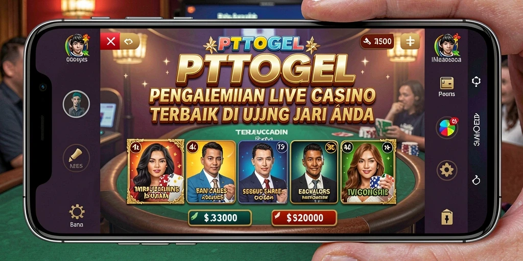 Tampilan gameplay Live Casino PTTOGEL yang interaktif dan mendebarkan.