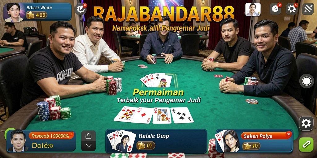 Tampilan gameplay seru di RAJABANDAR88 saat bermain Poker.