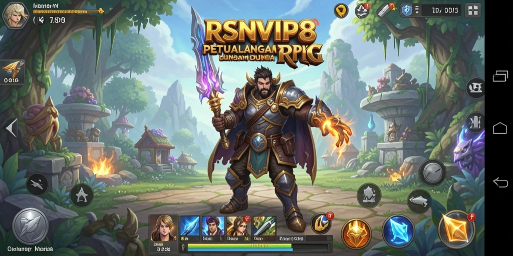 Gameplay RSNVIP8 menunjukkan pertempuran epik di dunia RPG.