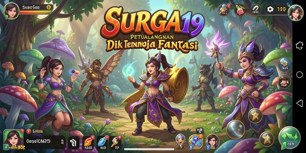 Tangkapan layar utama SURGA19 menampilkan aksi seru dalam petualangan yang epik.