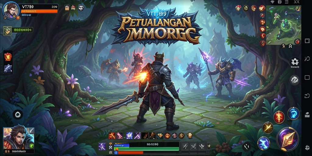 Tampilan gameplay menarik dari VT789 dalam dunia MMORPG.