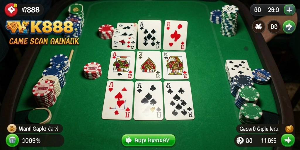 Tampilan gameplay seru dari game Gaple WK888.