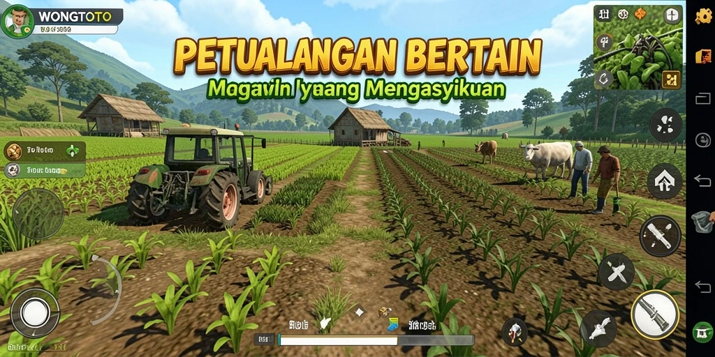 Tampilan menarik dari gameplay WONGTOTO yang seru berpetualang di kebun.