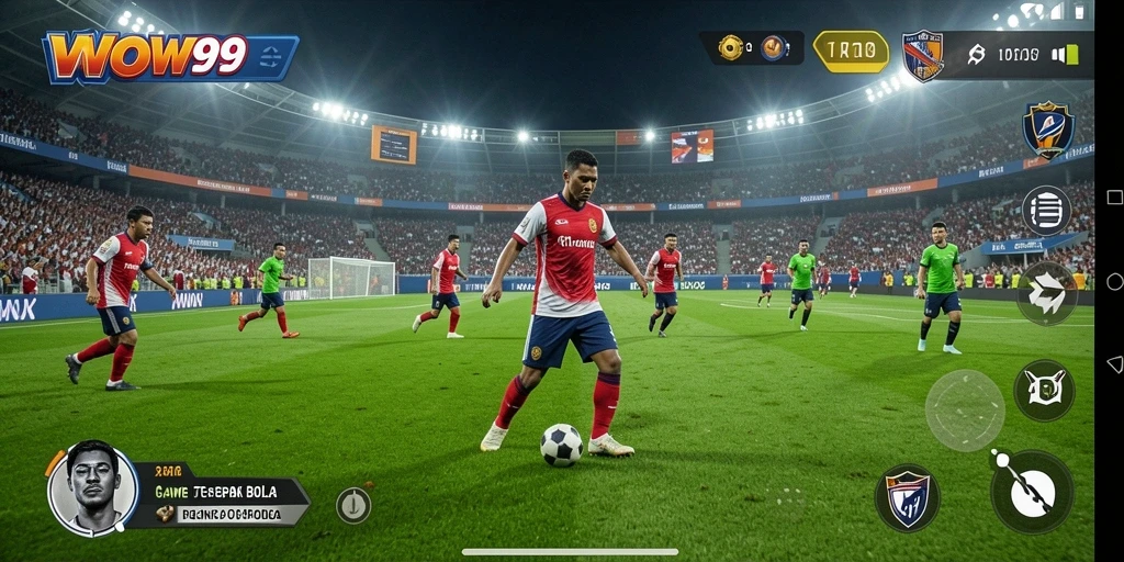 Tampilan gameplay WOW99 yang menegangkan saat bertanding di lapangan.
