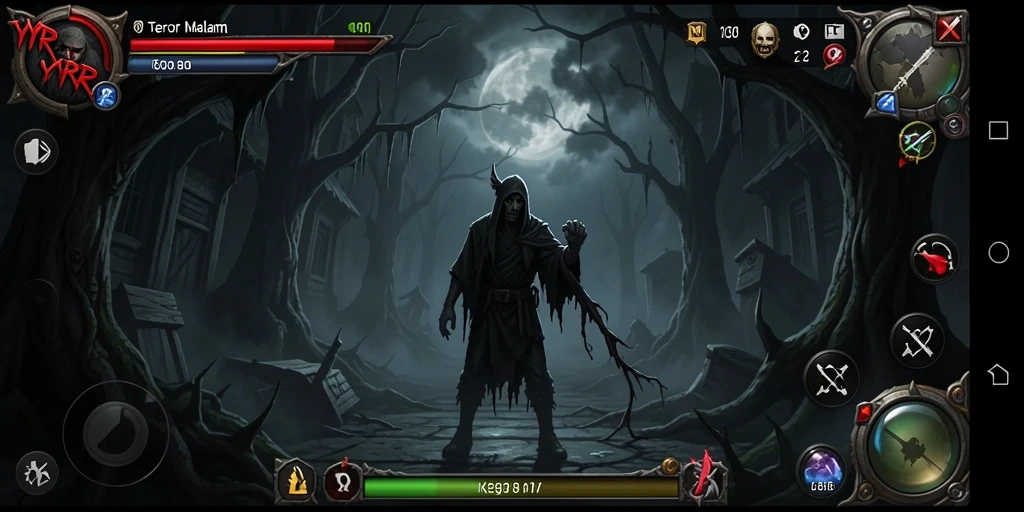 Tangkapan layar dari gameplay YYRR yang menegangkan dan penuh ketegangan.