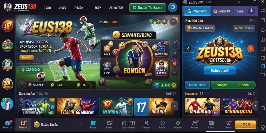 Tampilan gameplay taruhan olahraga di aplikasi ZEUS138.